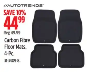 Canadian Tire AUTOTRENDS Carbon Fibre Floor Mats offer