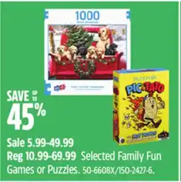 Canadian Tire Selected Family Fun Games or Puzzles offer