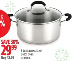Canadian Tire MASTER Chef 5-Qt Stainless-Steel Dutch Oven offer