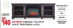 Canadian Tire CANVAS Lotus 67˝ Media Fireplace offer