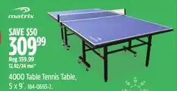 Canadian Tire 4000 Table Tennis Table offer