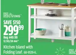 Canadian Tire Kitchen Island with Folding Leaf offer