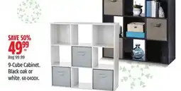 Canadian Tire For-living 9-Cube Cabinet. Black oak or white offer