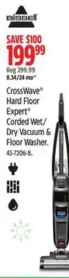 Canadian Tire BISSELL CrossWave Hard Floor Expert Corded Wet/Dry Vacuum & Floor Washer offer