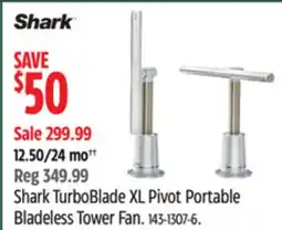 Canadian Tire Shark TurboBlade XL Pivot Portable Bladeless Tower Fan offer