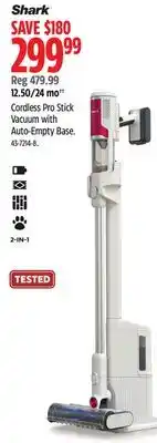 Canadian Tire Shark Cordless Pro Stick Vacuum with Auto-Empty Base offer