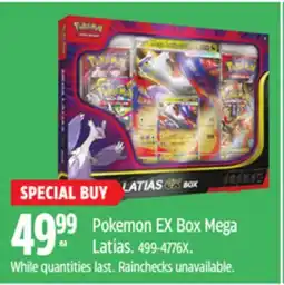 Canadian Tire Pokemon EX Box Mega Latias offer