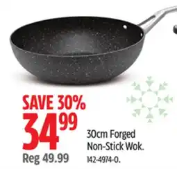 Canadian Tire ROCK 30cm Forged Non-Stick Wok offer
