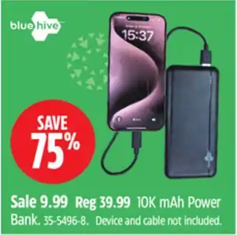 Canadian Tire Bluehive 10K mAh Power Bank offer