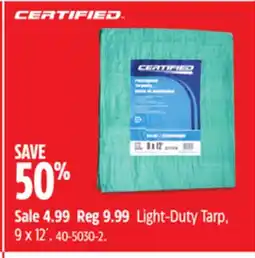 Canadian Tire Certified Light-Duty Tarp offer