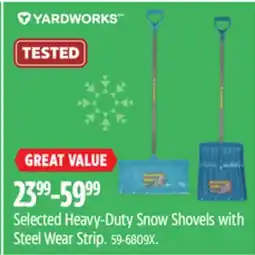 Canadian Tire Yardworks Selected Heavy-Duty Snow Shovels with Steel Wear Strip offer