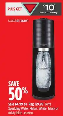 Canadian Tire Sodastream Terra Sparkling Water Maker offer