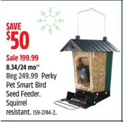 Canadian Tire Perky Pet Smart Bird Seed Feeder. Squirrel resistant offer