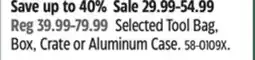 Canadian Tire Mastercraft Selected Tool Bag, Box, Crate or Aluminum Case offer