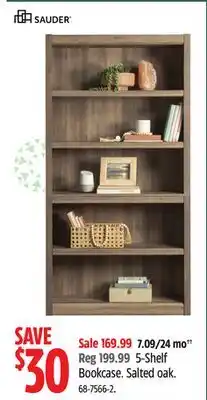 Canadian Tire Sauder 5-Shelf Bookcase offer