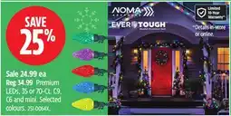 Canadian Tire NOMA Premium LEDs, 35 or 70-Ct. C9, C6 and mini offer