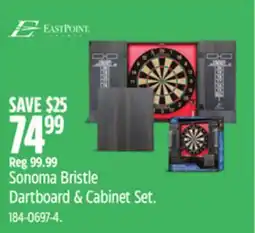 Canadian Tire Eastpoint Sonoma Bristle Dartboard & Cabinet Set offer