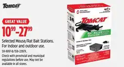Canadian Tire TOMCAT Selected Mouse/Rat Bait Stations. For indoor and outdoor use offer