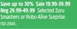Canadian Tire Zuru Smashers or Robo Alive Surprise offer