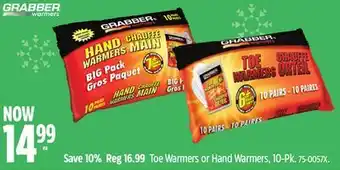 Canadian Tire Grabber Toe Warmers or Hand Warmers offer