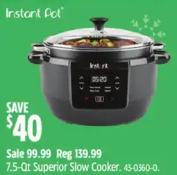 Canadian Tire Instant 7.5-Qt Superior Slow Cooker offer