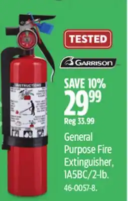Canadian Tire General Purpose Fire Extinguisher, 1A5BC/2-lb offer