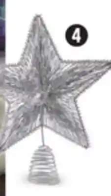 Canadian Tire CANVAS 3D Silver Glitter Tree Topper offer