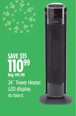 Canadian Tire NOMA 24˝ Tower Heater. LED display offer