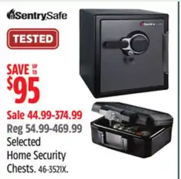 Canadian Tire SentrySafe Selected Home Security Chests offer