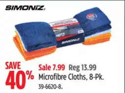 Canadian Tire SIMONIZ Microfibre Cloths offer