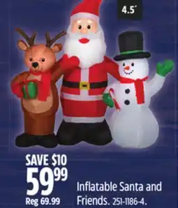 Canadian Tire Inflatable Santa and Friends offer