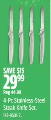 Canadian Tire HENCKELS 4-Pc Stainless-Steel Steak Knife Set offer