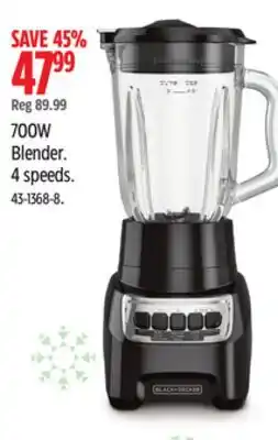 Canadian Tire Black Decker 700W Blender 4 speeds offer