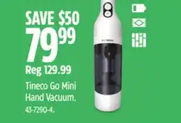 Canadian Tire Tineco Go Mini Hand Vacuum offer