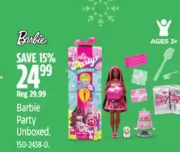 Canadian Tire Barbie Party Unboxed offer