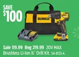 Canadian Tire DEWALT Brushless Li-Ion 1⁄2˝ Drill Kit offer