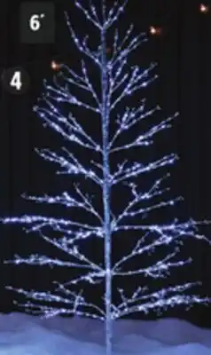 Canadian Tire 6´ Pure White LED Silver Jeweled Tree offer