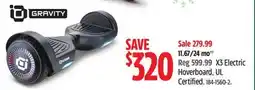 Canadian Tire Gravity X3 Electric Hoverboard, UL Certified offer