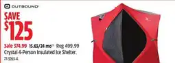 Canadian Tire Crystal 4-Person Insulated Ice Shelter offer