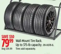 Canadian Tire MotoMaster Wall-Mount Tire Rack. Up to 375-lb capacity offer