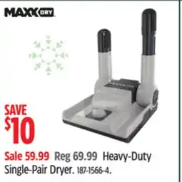 Canadian Tire MaxxDry Heavy-Duty Single-Pair Dryer offer