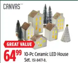 Canadian Tire 10-Pc Ceramic LED House Set offer