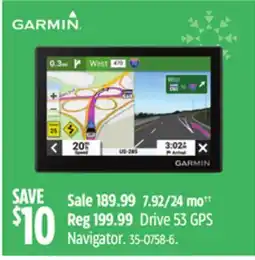 Canadian Tire Garmin Drive 53 GPS Navigator offer