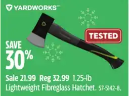 Canadian Tire Yardworks Lightweight Fibreglass Hatchet offer