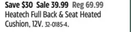 Canadian Tire Heatech Full Back & Seat Heated Cushion, 12V offer