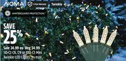 Canadian Tire NOMA 50-Ct C6, C9 or 100-Ct Mini Twinkle LED Lights offer
