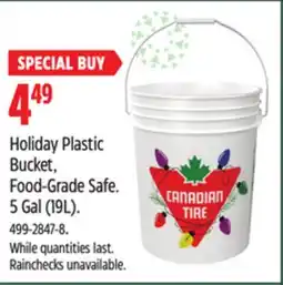 Canadian Tire Canadian Holiday Plastic Bucket offer
