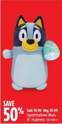 Canadian Tire Squishmallows Bluey 14˝ Hugmeez offer