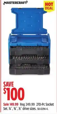 Canadian Tire MASTERCRAFT 270-Pc Socket Set offer