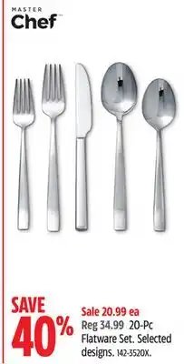 Canadian Tire MASTER Chef 20-Pc Flatware Set offer